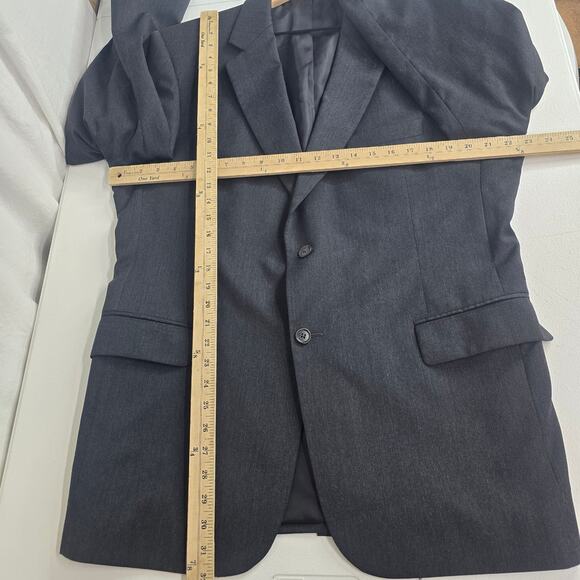Jos A. Bank Mens Gray Two Button Blazer Jacket Sport Coat Business Casual 44R - Picture 5 of 8